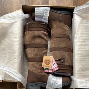 Brown Tall Suede Riding Boots for Women